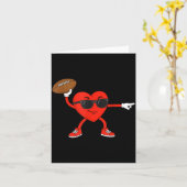 Valentijnsdag Voetbal Hart Spelend Kaart (Gele Bloem)