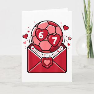 Valentijnsdag Voetbalspel Liefde Voor Voetbal Meis Kaart