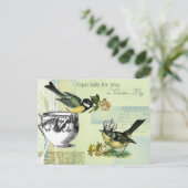 Valentijnsdag  vogelkolonie feestdagenkaart (Staand voorkant)