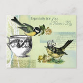 Valentijnsdag  vogelkolonie feestdagenkaart (Voorkant)