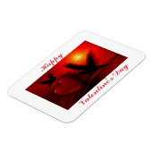 Valentijnsdag vogels en harten magneet (Linkerzijde)