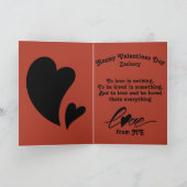 Valentijnsdag volledig aanpasbaar, schattig hart kaart (Binnen)