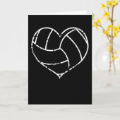 Valentijnsdag Volleyball Heart Grunge Mannen Vrouw Kaart (Gele Bloem)