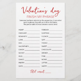 Valentijnsdag Voltooi mijn fragment Editable game