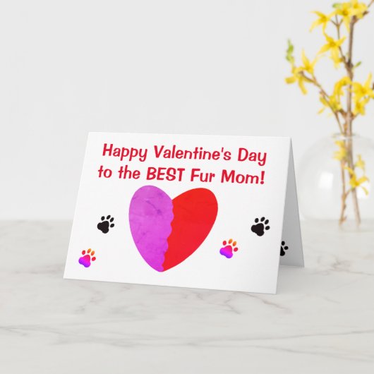 Valentijnsdag voor Bontmoeder Wenskaart Kaart (Gele Bloem)