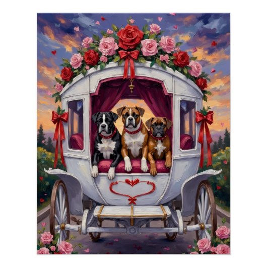 Valentijnsdag voor Boxer Honden Perfect Poster (Voorkant)