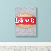 Valentijnsdag voor de drukkunst van het verrekte c canvas afdruk (Insitu (Houten vloer))