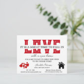 Valentijnsdag voor de verkoop van onroerend goed v feestdagenkaart (Staand voorkant)