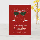 Valentijnsdag voor Dochter en Zoon in Wet Funny Kaart (Gele Bloem)