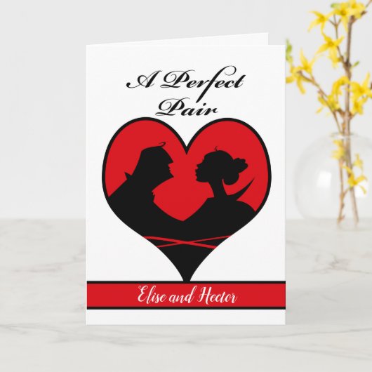 Valentijnsdag voor een paar voeg Jouw tekst toe Kaart (Gele Bloem)