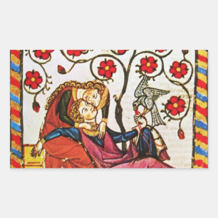 Valentijnsdag VOOR ETERNAL VERLIES Rechthoekige Sticker