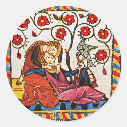 Valentijnsdag VOOR ETERNAL VERLIES Ronde Sticker (Voorkant)