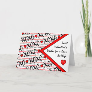 Valentijnsdag voor ex-vrouw, XOXO Design Feestdagen Kaart