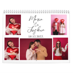 Valentijnsdag voor gekoppelde fotocollage kalender