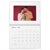 Valentijnsdag voor gekoppelde fotocollage kalender (Feb 2027)