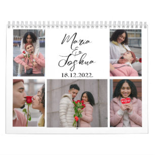 Valentijnsdag voor gekoppelde fotocollage kalender
