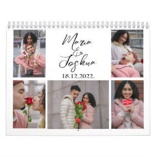 Valentijnsdag voor gekoppelde fotocollage kalender