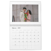 Valentijnsdag voor gekoppelde fotocollage kalender (Feb 2027)