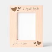 Valentijnsdag voor haar hart Custom Wood Gegraveerde Lijstjes (Voorkant)