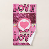 Valentijnsdag voor handdoeken, liefde bad handdoek (Handdoek)