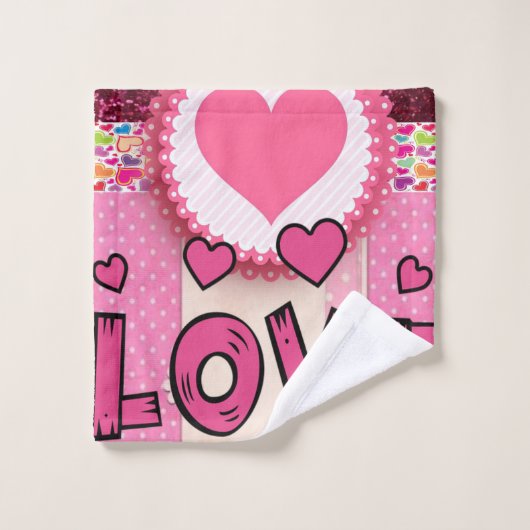 Valentijnsdag voor handdoeken, liefde bad handdoek (Wasdoekje)