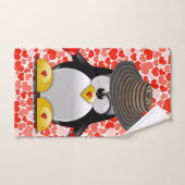 Valentijnsdag voor handdoeken, pinguïn bad handdoek (Handdoek)