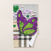 Valentijnsdag voor handdoeken, vlinder bad handdoek (Handdoek)