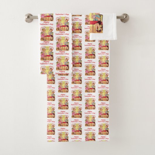Valentijnsdag voor handdoeksets bad handdoek (Insitu)