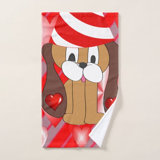 Valentijnsdag voor handdoeksets, hond bad handdoek (Handdoek)