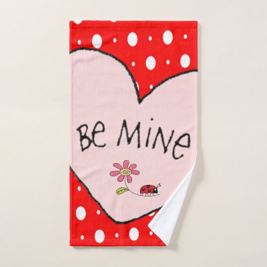 Valentijnsdag voor handdoeksets is mijnhart bad handdoek (Handdoek)
