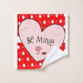 Valentijnsdag voor handdoeksets is mijnhart bad handdoek (Wasdoekje)