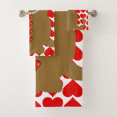 Valentijnsdag voor handdoeksets, kat bad handdoek (Insitu)