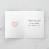 Valentijnsdag voor Hart van het Konijn van de Feestdagen Kaart (Binnen)