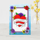 Valentijnsdag voor hem of haar kaart (Gele Bloem)