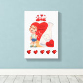 Valentijnsdag voor het afdrukken van gerasterd Can (Insitu (Houten vloer))