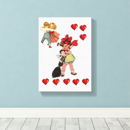 Valentijnsdag voor het afdrukken van gerasterd Can (Insitu (Houten vloer))