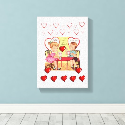 Valentijnsdag voor het afdrukken van gerasterd Can (Insitu (Houten vloer))