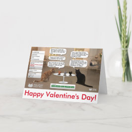 Valentijnsdag voor kattenliefhebbers feestdagen kaart
