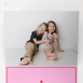 Valentijnsdag voor kindervoeding met drievoudige f drieluik wenskaart (Binnenzijde eerst)