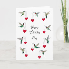 Valentijnsdag voor kolibries kaart