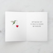 Valentijnsdag voor kolibries kaart (Binnen)