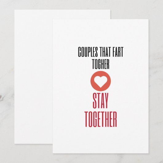 Valentijnsdag voor koppels die samen knipperen feestdagenkaart (Voorkant / Achterkant)