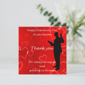 Valentijnsdag voor leraren bedankkaart (Staand voorkant)