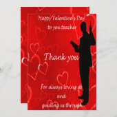 Valentijnsdag voor leraren feestdagenkaart (Voorkant / Achterkant)