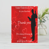 Valentijnsdag voor leraren feestdagenkaart (Staand voorkant)