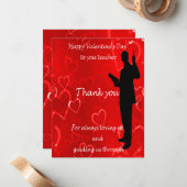 Valentijnsdag voor leraren notitiekaartje (Voorkant / Achterkant in situ)