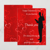 Valentijnsdag voor leraren notitiekaartje (Voorkant / Achterkant)