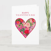 Valentijnsdag voor man - Bloemhart Liefde Kaart (Voorkant)