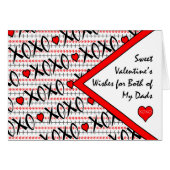 Valentijnsdag voor mijn beide Dads XOXO-ontwerp (Voorkant Horizontaal)