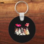Valentijnsdag voor mijn honden sleutelhanger (Voorkant)